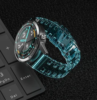 22MM 20MM Samsung Galaxy Sport Randmele Käekella Rihma Transparant Silikoon Asendada Watchband Jaoks Huawei Vaadata Gt 2 Käevõru