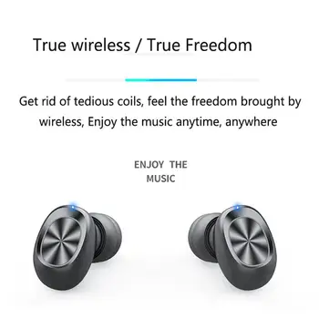 Uusim B9 TWS Bluetooth Kõrvaklapid 5.0 Wireless Touch kontrolli HIFI Sport Kõrvaklapid Müra Tühistamises Gaming Headset Jaoks Xiaomi Must