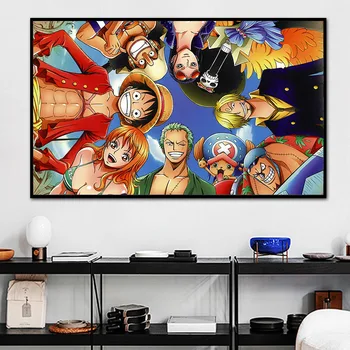 Kodu Kunst Seinamaaling Luffy One Piece Plakat Pildid Jaapani Klassikaline Anime Lõuendile Maali Seina Picture Sise-Baby Tuba Decor Cuadros