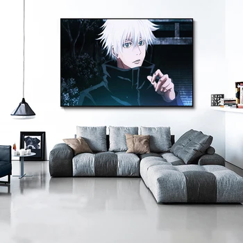 Jujutsu Kaisen Gojo Satoru Anime Plakat Lõuendile Maali HD Prindib Pildi Seina Art Modern Modulaarne Põhjamaade elutuba Home Decor