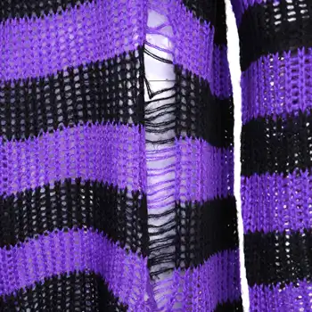 Rosetic Sügis Fashion Triipudega Kampsun Naiste Pulloverid Seksikas Ripitud Jumper 2021 Gooti Kampsunid Streetwear Pikad Varrukad Kudumid