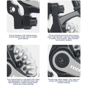 Dual Piston Bike ketaspidur Pidurisadulad Plaadi Piduriklotsid, Esi Rearbicycle jaoks TOOPRE Väljas Tsükli Biking Meelelahutus