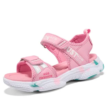 Tüdrukute sandaalid 2021 suvel korea versiooni uue printsess tüdrukute kingad õpilane sandaalid lastele armas roosa rand kingad