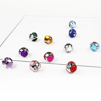 Mix Värvi Kolme-Kristall, kahepoolne Ripats DIY Beads Sobib Originaal Pandora Charm Käevõru Daamid Ehted Tegemise Kingitused