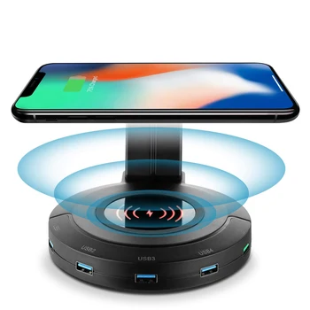 2 In 1 RGB Kõrvaklapid Seista 4 Port Smart USB-Juhtmeta Telefoni Aku Laadija Toetab Kõikides Suurustes Kõrvaklappide Hoidik Mängijatele