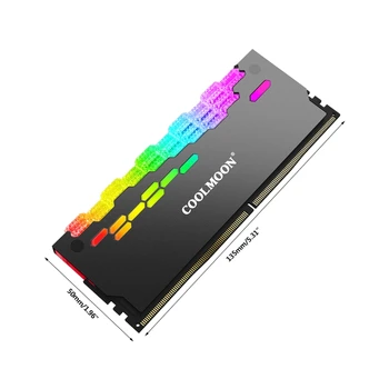 T3LB Coolmoon Heatsink Kõrge Ühilduvuse 5V 3PIN ARGB Mälu Levitin Külmik Adresseeritavad RGB Jahutus Vest Jaoks Töölaual