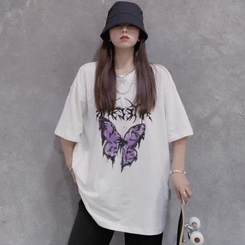 Ülegabariidiliste Naiste T-Särgid Liblikas Trükitud Tshirts Harajuku Riided Suvel Naiste T-Särk Vogue Streetwear Tops Naiste T-särgid