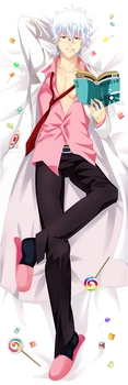 Anime GINTAMA padjapüür Cosplay Sakata Gintoki Padi Kallistamine Keha Virsiku Nahk Padjapüür mood Trükitud