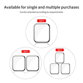 3tk 3D Full Cover Karastatud Klaas Apple Vaadata Serie 6 5 4 3 2 Ekraani Kaitsekile Veekindel Film iwatch 38mm 40mm 42/44mm