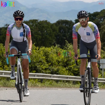 Kafitt Paarid Sinine Riided Triatloni Skinsuit Komplekti 2021 Macaquinho Ciclismo Feminino Jalgratta Õhuke Padi Kombekas Komplektid 3 Värvid