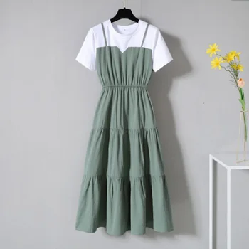 Pluss Suurus Lühikese Varrukaga Valge Plisseeritud Kleit Särk 2021 Naiste Vabaaja Keera Krae Mini Kleit Nuppu Lady Line Asukoht
