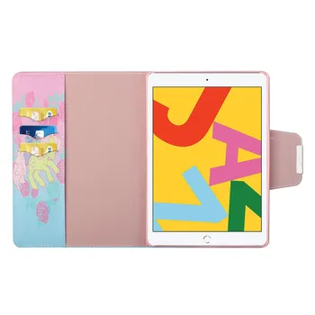 Armas Ükssarvik Kass Värvitud Nahast Kate iPad 10 2 2019 2020 Juhul Rahakoti Seista Tablett Funda iPad 10.2 iPad 8 7 th Gen Juhul