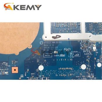 Akemy DY512 NM-B191 Sobib Lenovo Y520-15IKBN Sülearvuti Emaplaadi 5B20N00291 CPU I5 7300HQ GTX1050 DDR4 Testi Tööd