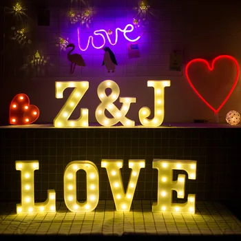 Romantiline Dekoratiivne LED Kirja Tuled 26 inglise Tähestikku Tuli Koju, Pulmi, Sünnipäeva Dekoratsioon Jõulud Tuled