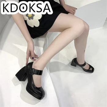 2021new catwalk kõrge kontsaga kingad naistele ümmargune pea platvormi platvormi suured tulemuslikkuse kingad naiste tööd kingad ühe kingad