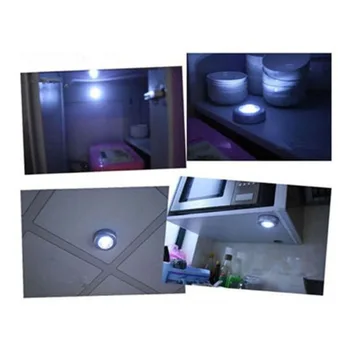 4 LED Traadita Night Light Touch Control Garderoob Sahtel Lamp Pasta tüüpi aku Kodune Köök, Magamistuba Auto Kasutamine