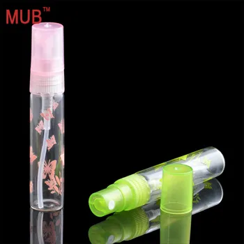 MUB - 6ml (10pcs/palju) Kaasaskantav Mini Klaas Vaporisateur Parfum Pudel Liblikas Trükkimine Pump Pihusti Reisi Pudelid