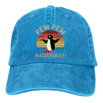 Pew Madafakas Baseball Caps Jõudis Cap Pingu Pinga Pingviin TV Päikese Vari Mütsid Meestele
