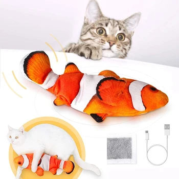 Elektri-Vallas-Kala, Kass, Koer Interaktiivne Realistlik Visklevad Nukk Kõigutama Catnip Simulatsiooni Kala, Kass Lõbus Mänguasi Hammustamine
