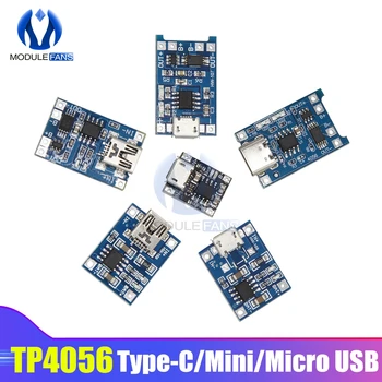 TP4056 Tüüp-c/Micro/Mini USB 5V 1A 18650 Liitiumioon Aku Laadija Mooduli Laadimine Juhatuse Dual Funktsioonidele Li-ion TC4056A TC4056