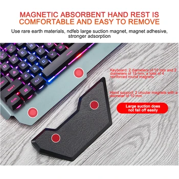 Ergonoomiline Disain Wired Gaming Klaviatuuri RGB Mix Taustvalgustusega, Anti-Ghosting Sinine Punane Lüliti Mängu Sülearvuti, Magnet Adsorptsioon
