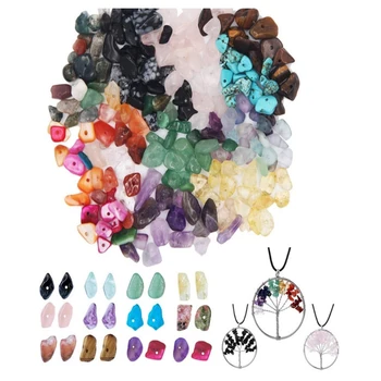 1600Pcs Ebaregulaarne Kiibid Kivi Helmed Gemstone Beads Komplekt Crystal Kiip Helmed Kaelakee, Käevõru, Kõrvarõngad Ehted Tegemine