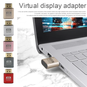 Virtuaalne Ekraan Adapter HDMI-ühilduvate DDC EDID Dummy Plug Peata Vaimu Ekraan Emulaator Lock Plate HDMIcompatible Dummy Load