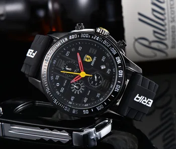 Mood Meeste Vabaaja Quartz Watch Sport Racing Top Brändi Luksus Vaata Classic Kalender Chronograph Silikoon Vaadata