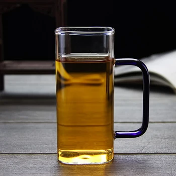 Põhjamaade Stiilis Square Suu Cup Kõrge Borosilicate kuumuskindlast Klaasist Tassi Leibkonna Joogi Tassi Piima Tassi Beer Cup B20029