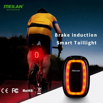 MEILAN X6 Smart Jalgratta Tagumine Tuli Auto Start / Stopp-Pidur Kaugseire IPx5 Veekindel Jalgrattasõit Taillight Uus 2020 LED Tuled
