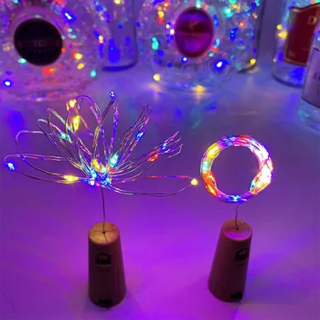 Veekindel Pudel LED Kork Kerge Dekoratiivsed vasktraat String Lamp Decor Rekvisiidid Majapidamises elutuba Tarvikud