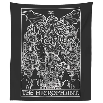 Kui Hierophandi Tarot-Kaardi Tapestry Cthulhu H. P. Armastus Õudus Seina Riputamise
