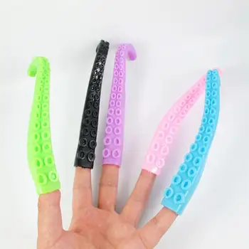 5tk Plastikust Sõrme Mänguasi Loominguline Kaheksajala Kombitsad Sõrme Nukud Mänguasi Kombits Pool Soosib Lapsed Lapsed (Random Värvi)