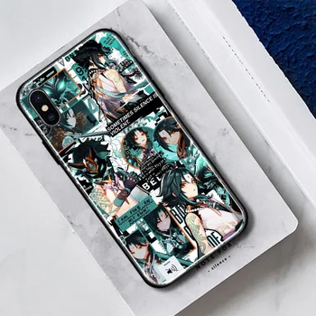 Genshin Mõju Xiao Pehmest Silikoonist Karastatud Klaasist Telefoni Juhul Katab Kest iPhone SE 6 6s 7 8 Plus X-XR, XS 11 12 Mini Pro Max