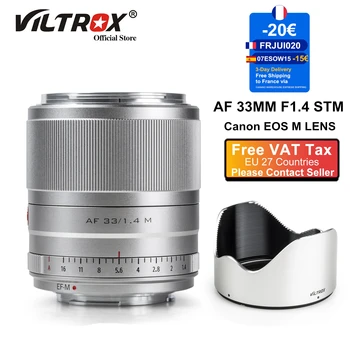 Viltrox AF 33mm F1.4 EF-M autofookuse Portree Suur Ava, Objektiiv APS-C Canon EOS M mount Kaamera Objektiiv M5 M6II M200 M50