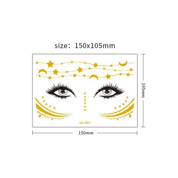 Kuld Nägu Ajutine Tätoveering Veekindel Blokeeritud Freckles Kleebised Meik Silma Decal Hulgi-2021 Uus Liblikas Kleebised