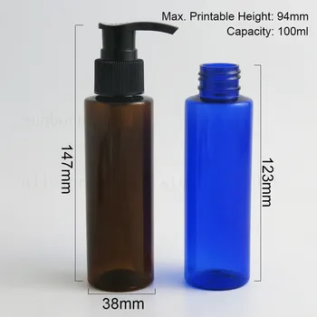 30pcs 100ml Tühi Plastik Šampoon ja Kreem Pump Pudel seebidosaator Dušš, Konditsioneer Pudelid Selge Kollane Sinine Valge