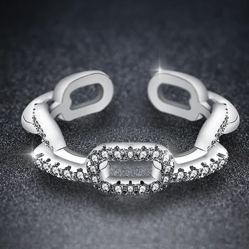Beiver Retro Õõnes Ringi Naine Ehted Ringi Silver-värv Austrain Crystal Õõnes Ringi Vaba Suurus Engagement Rõngad Kingitused