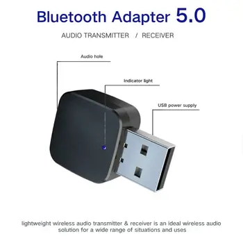USB Bluetooth Vastuvõtja Saatjad 5.0 Traadita Muusika Stereo-Adapter Dongle TV PC Bluetooth Kõlar Kõrvaklappide Auto AUX