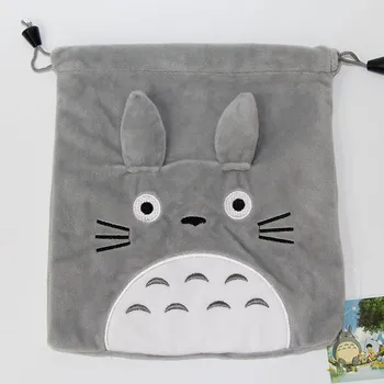 21X19CM Totoro Ladustamise Kotid armas Kass Cartoon Hall Võti Kaardi Omanik Kott Pehme Täidisega Loomade Loominguline Juhtida Tasku Palus Kotis Kott