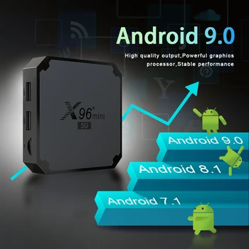 X96 mini 5G Smart TV Box Android 9.0 Amlogic S905W S905W4 2,4 Ghz, 5G, Wifi, 3D 4K Media Player, Google 'i Youtube' i teleri x96mini