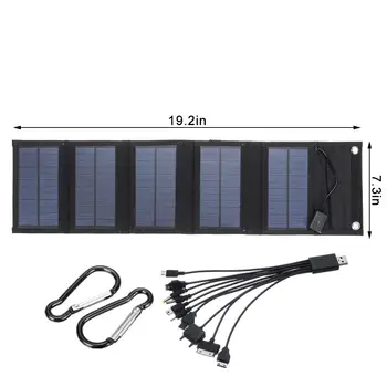 80W Kokkupandav päikesepaneel 10 1 USB Solar Cell Portable Folding päikesepaneel Väljas Mobiiltelefoni Power Aku-Laadija