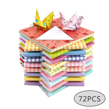 72pcs 15CM Muster Kodu Origami Paber Lapsed DIY Käsitöö Paber Kahepoolne Loovust Lapsed Origami Uus Aasta Xmas Kingitused