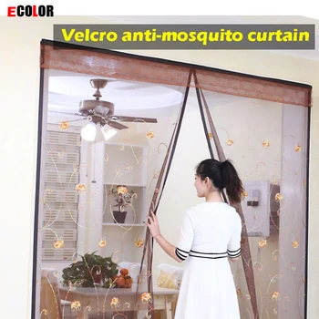 Anti-mosquito ukse ekraan, mikrofon Velcro anti-mosquito ukse kardin krüpteerimist magnet ekraani suvel magamistuba leibkonna punch-tasuta