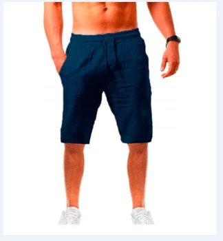 Suvel uus stiil meeste vabaaja sport, puuvill ja linane mugav mood püksid sörkimine püksid