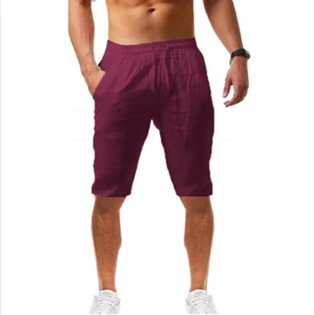 Suvel uus stiil meeste vabaaja sport, puuvill ja linane mugav mood püksid sörkimine püksid