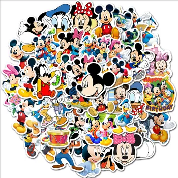 50tk/pack veekindel Kleebised Miki Minni piilupart Donald Disney Anime rulad Mootorratta dekoratsioon Catoon Lapsed Kingitused, Mänguasjad