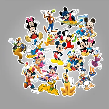 50tk/pack veekindel Kleebised Miki Minni piilupart Donald Disney Anime rulad Mootorratta dekoratsioon Catoon Lapsed Kingitused, Mänguasjad