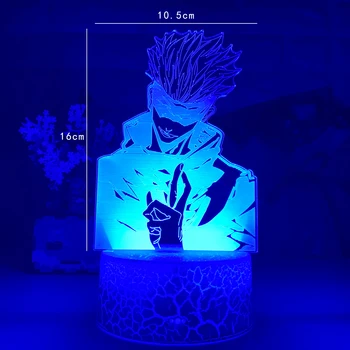 3D LED Night Light Anime Lamp Gojo Satoru Joonis Lastele Magamistuba Decor Nightlight Manga Lahe Kingitus Lapse Tabel Lamp Dropshipping