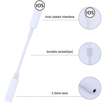 IOS Headphone Jack 3.5 mm Audio Jack Konverteri Adapter Juhe Dongle for iPhone SE/11 Pro Max /XS/XR/X/8/iPad